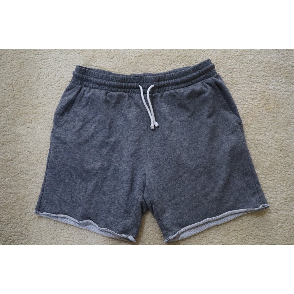 Athleisure Casual H&M Sweat Shorts Large Gray Raw Hem Regular Fit
